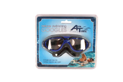 SWIM GOGGLE DELUXE ADULTS BLACK & BLUE 19X21CM