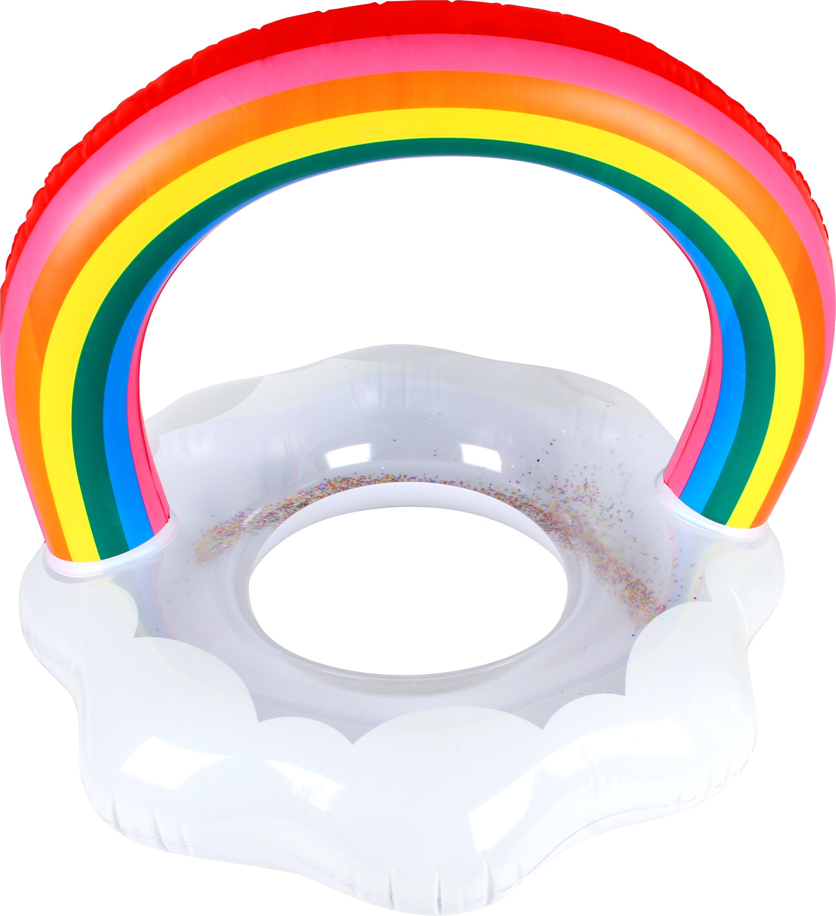 AirTime™ Extra Large Inflatable Rainbow Swim Ring 85x75cm - Ages 6+