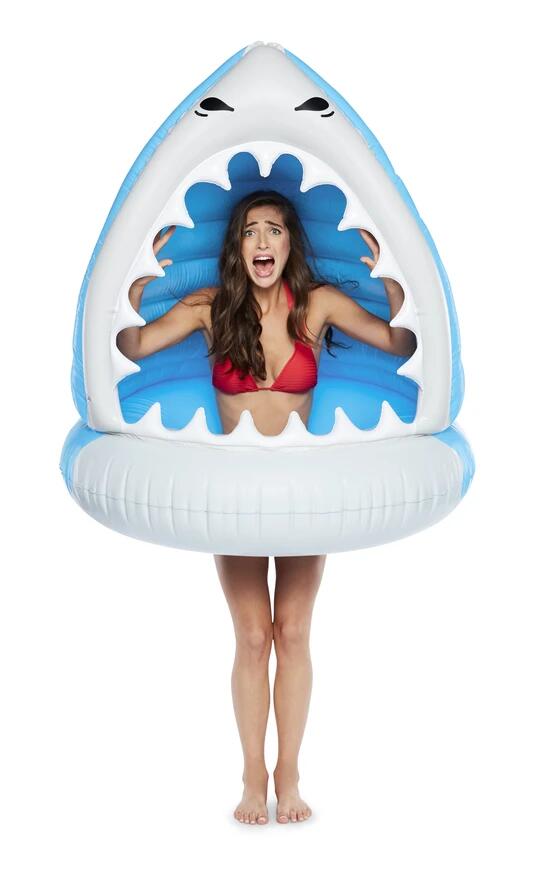 AirTime™ Extra Large Inflatable Shark Mouth Swim Ring 112cm Age6+