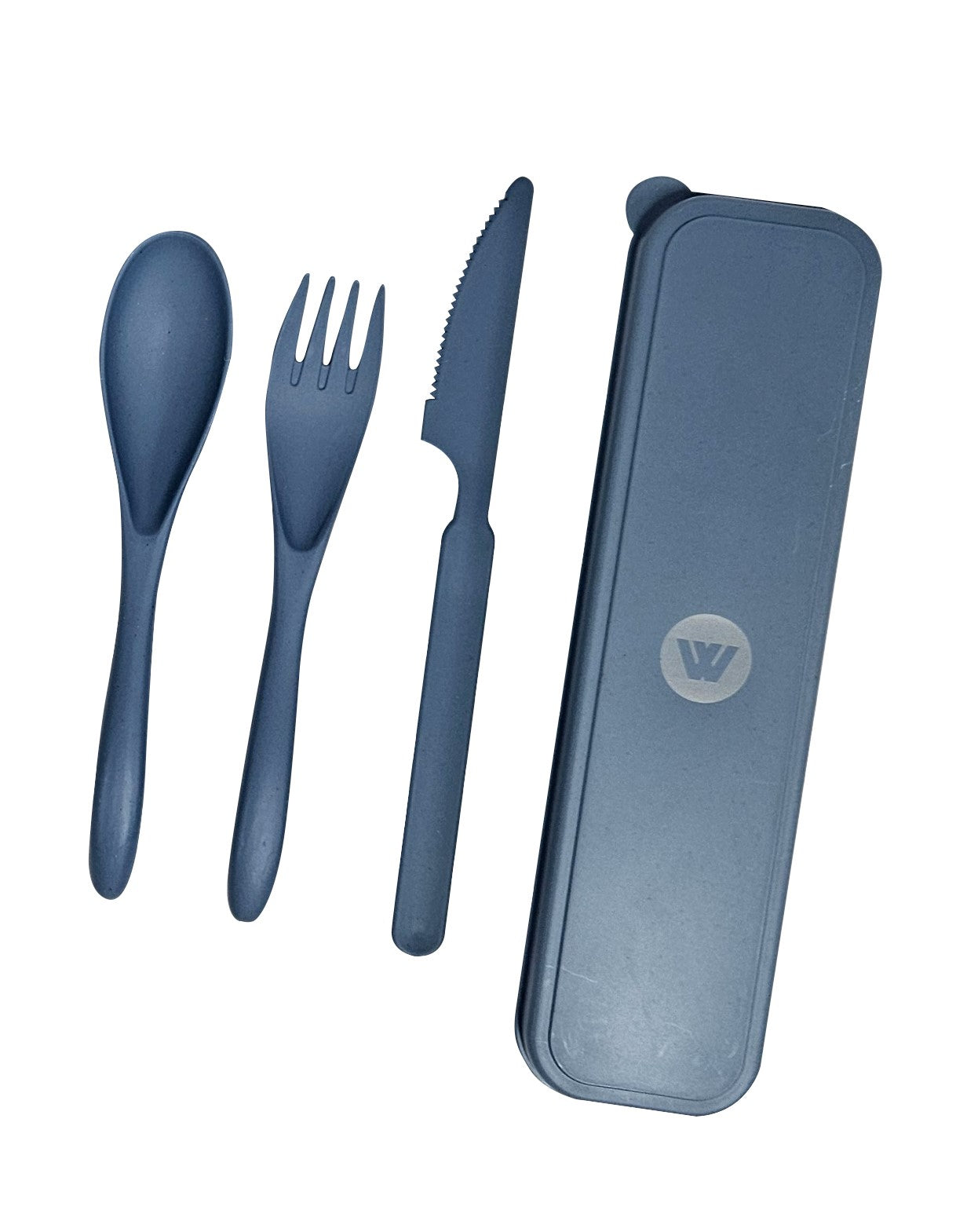 Wildtrak™ Eco Friendly Wheat Straw Cutlery Set in Case - Beige or Blue