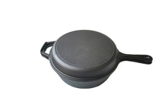 3.2 Quart Pre-Seasoned Cast Iron 2in1 COMBO Cooker 26.5x4cm