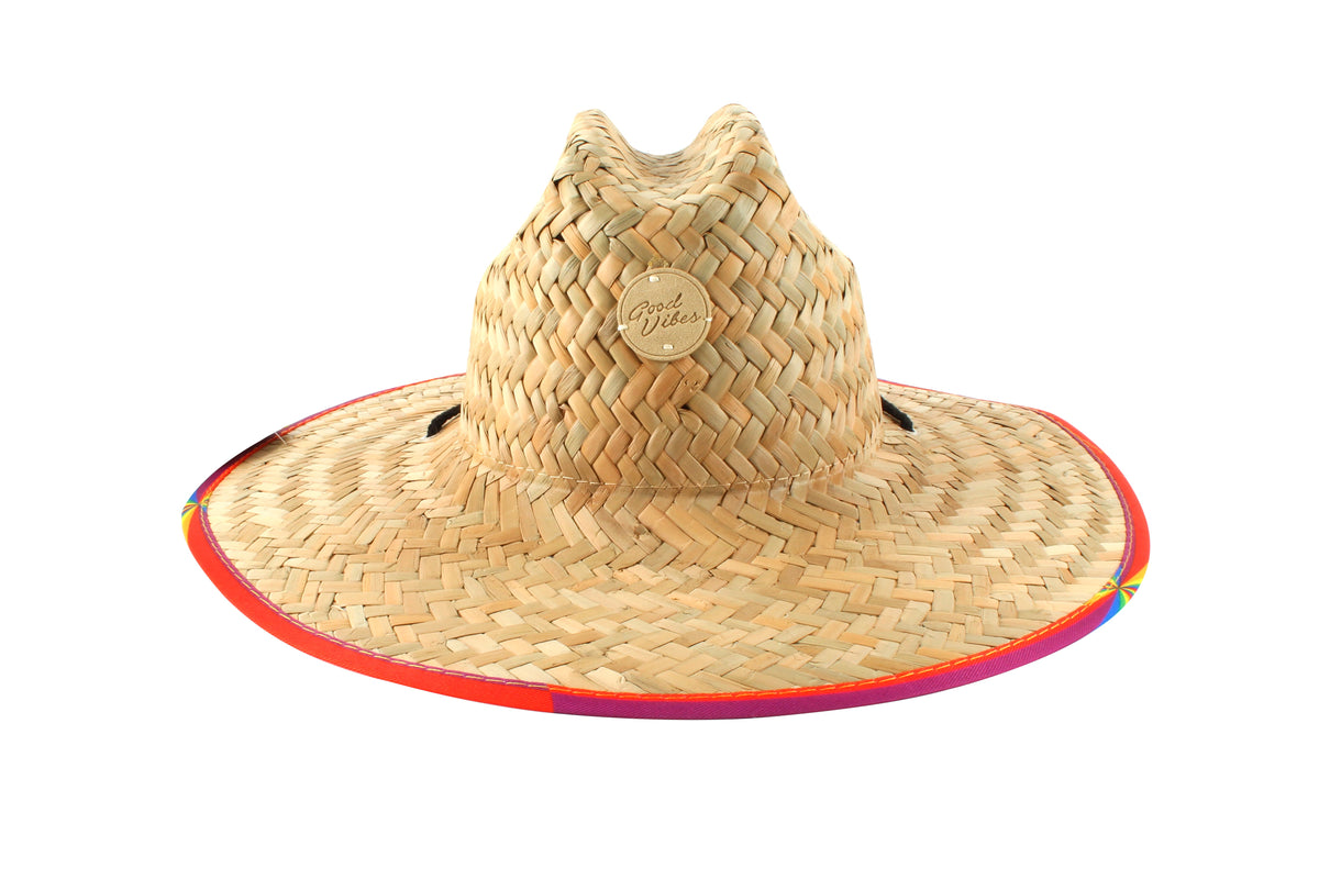Surfer Wide Brim Beach Hat Rainbow 47x43cm