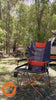 Yamba Solid Arm Camp Chair with Lumbar Support, Wine Glass Holder, Carry Bag with Shoulder Strap, Weight Rated 200kg Camping and Events