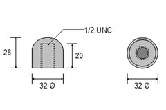 CDZ9-023 Mercury Nut Zinc Anode 55989