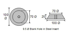 CDZ9-085 Hamilton Jet Zinc Disc Anode