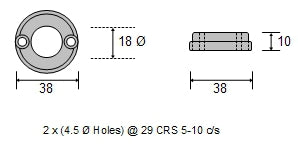 CDZ9-095 Vetus Bow Thruster Zinc Anode