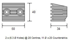 CDZ9-109 Volvo Penta Zinc Alloy Cube Transom Shield Anode
