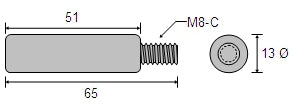 CDZ9-143 13mmØ Universal Zinc Anode