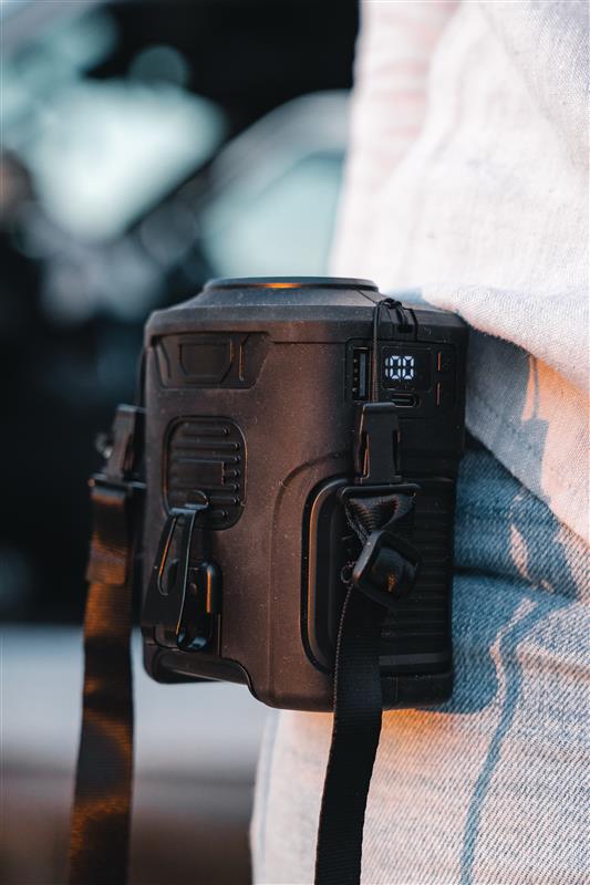 Tropics Hip Fan | 6000mAh Rechargeable Portable Fan | Hands-Free Cooling for Camping, Travel & Outdoor Use